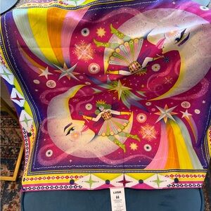 🌈 LUSH Knot Wrap Scarf – Celestial Moon & Stars Print